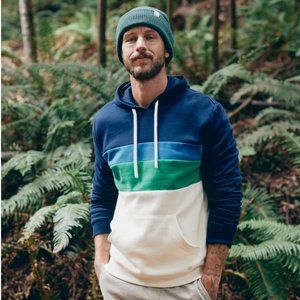 NWT Marine Layer x LF Jordan Hoodie in Black Iris/Natural Size Medium